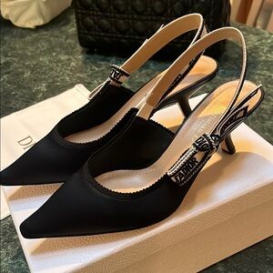 Dior Black Slingback Women's Shoes